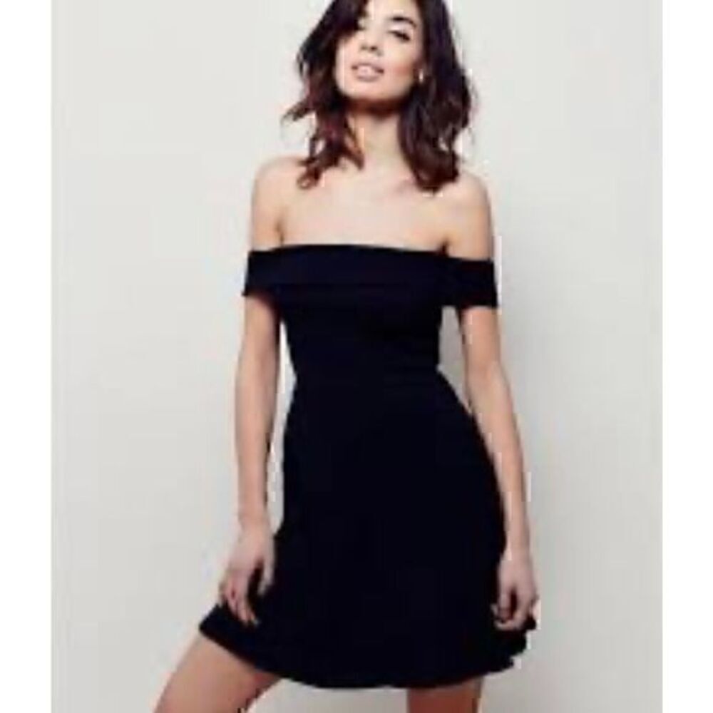 Free People Beach Corrine Off the shoulder black dress size small
